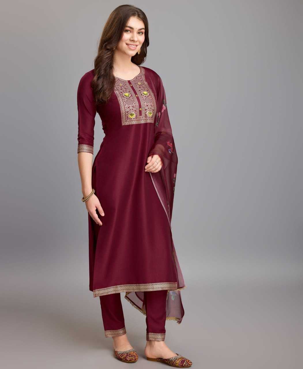Ynf Chinon Silk KESH507 136 Suits & Dresses Wholesale Party wear suits Designer Suits Long Kurti Suits Manufacturer