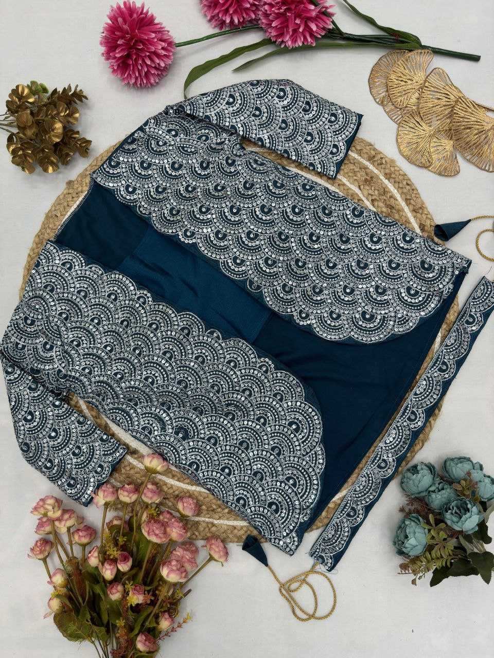 Ynf Chinon Silk KESH516 9246 Sarees Wholesale Ready To Wear Sarees Party Wear Sarees Saree with Jacket Manufacturer