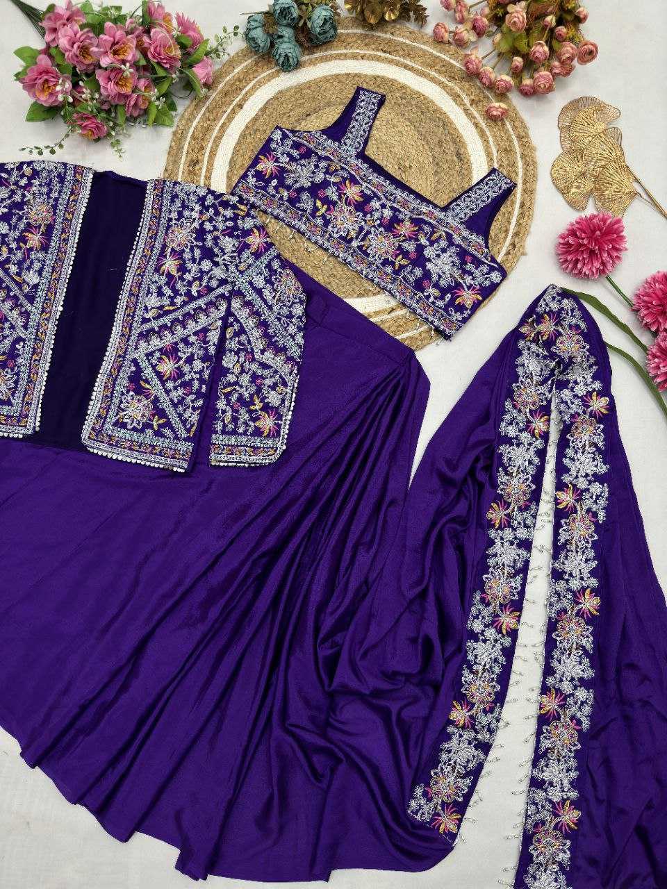 Ynf Chinon Silk KESH516 9250 Sarees Wholesale Ready To Wear Sarees Party Wear Sarees Fancy Sarees Embroidered Sarees Saree with Jacket Manufacturer