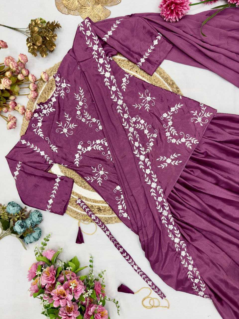 Ynf Chinon Silk KESH516 9255 Sarees Wholesale Party Wear Sarees Fancy Sarees Sequence Sarees Embroidered Sarees Manufacturer