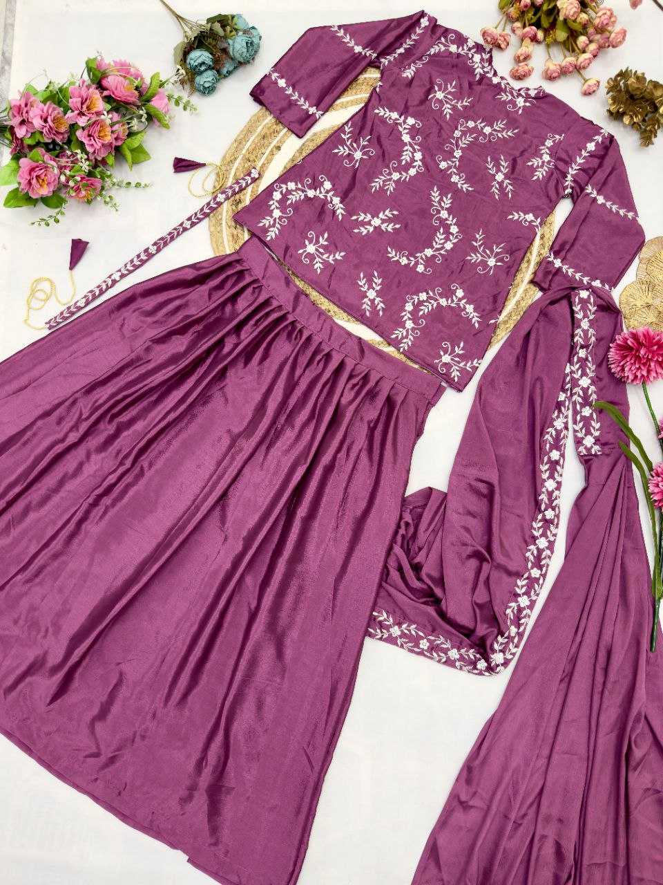 Ynf Chinon Silk KESH516 9255 Sarees Wholesale Party Wear Sarees Fancy Sarees Sequence Sarees Embroidered Sarees Manufacturer