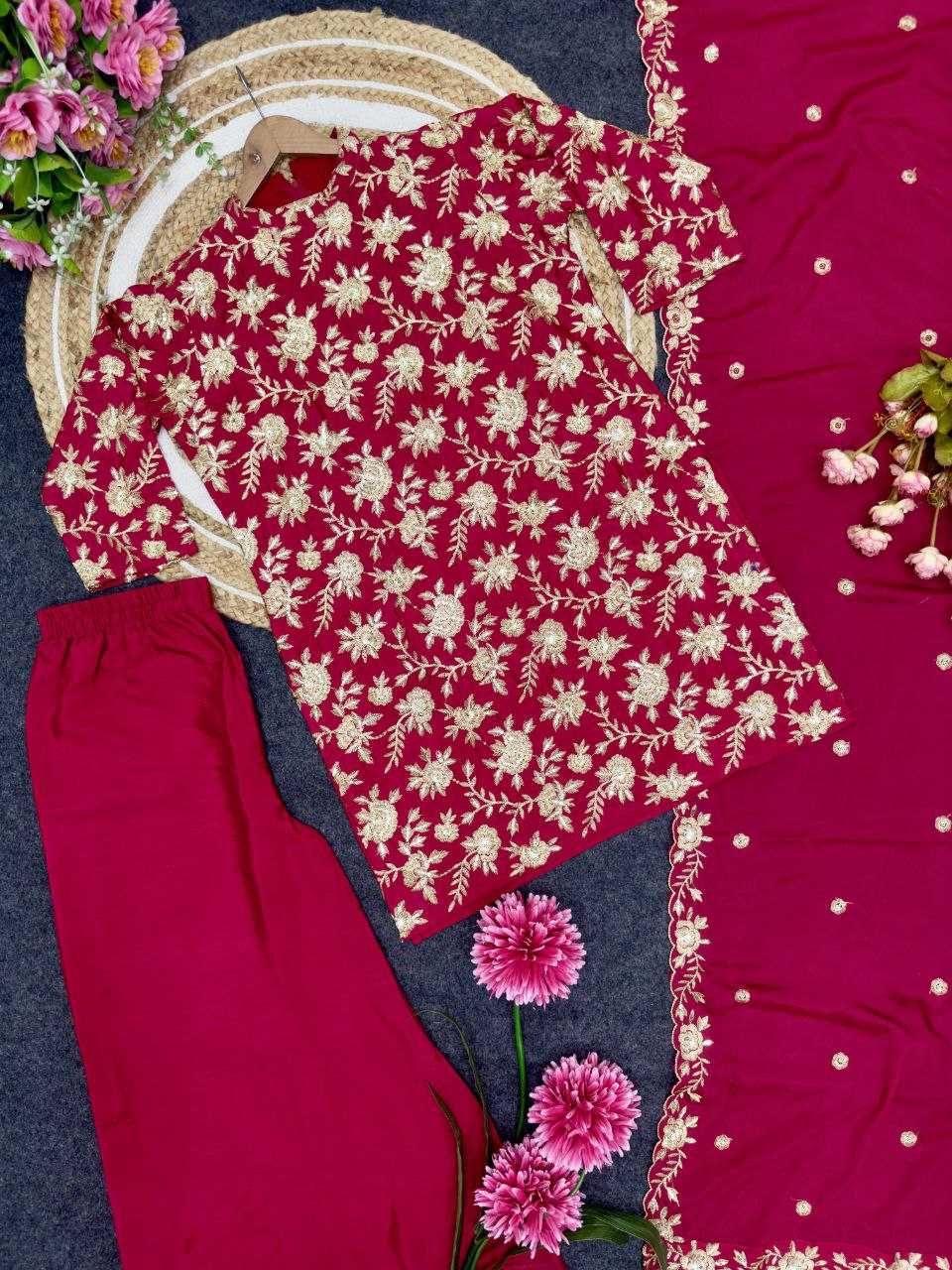 Ynf Chinon Silk KESH516 9264 Suits & Dresses Wholesale Embroidery Suits Palazzo Suit Party wear suits Manufacturer