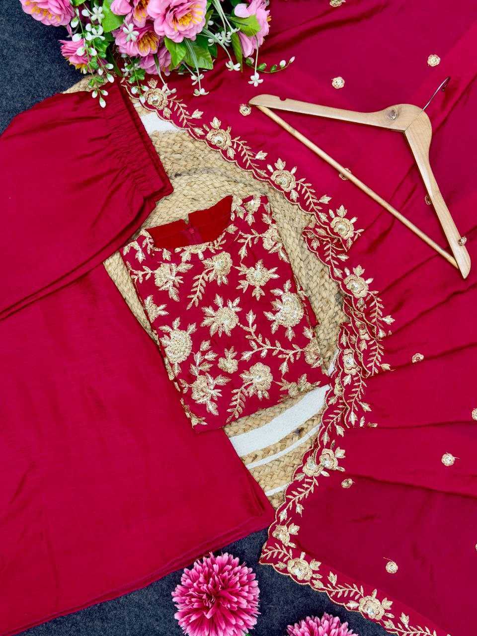 Ynf Chinon Silk KESH516 9264 Suits & Dresses Wholesale Embroidery Suits Palazzo Suit Party wear suits Manufacturer