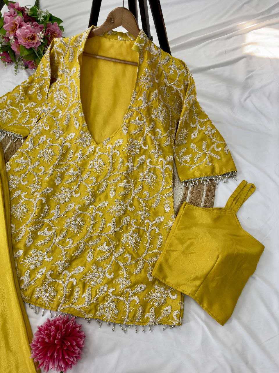 Ynf Chinon Silk KESH516 9267 Kurti Wholesale Casual Kurtis Workwear Kurtis Festive Kurtis Embroidered Kurtis Manufacturer