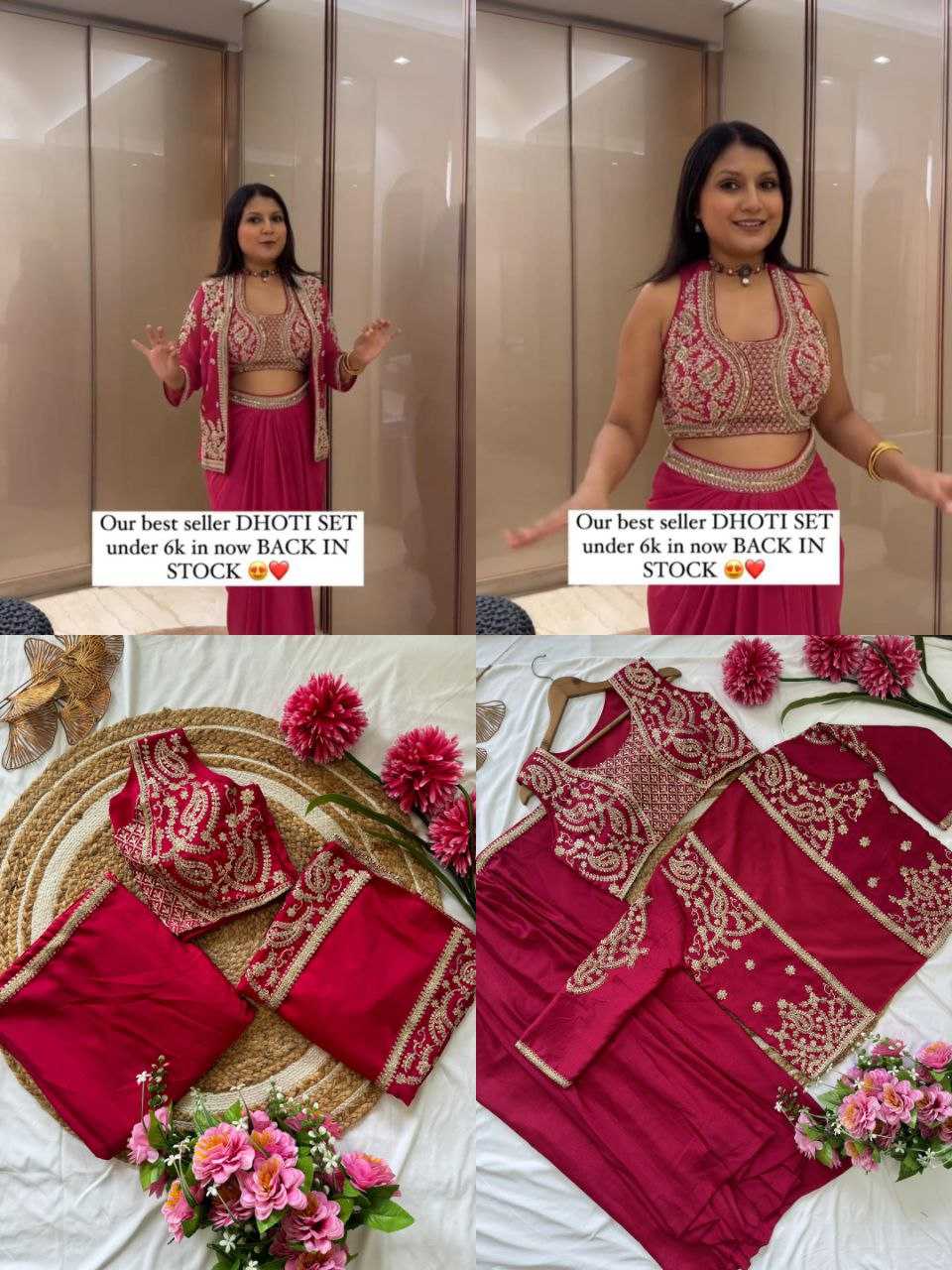 Ynf Chinon Silk KESH516 9268 Suits & Dresses Wholesale Indo Western Dresses Embroidery Suits Dhoti Salwar Suit Manufacturer