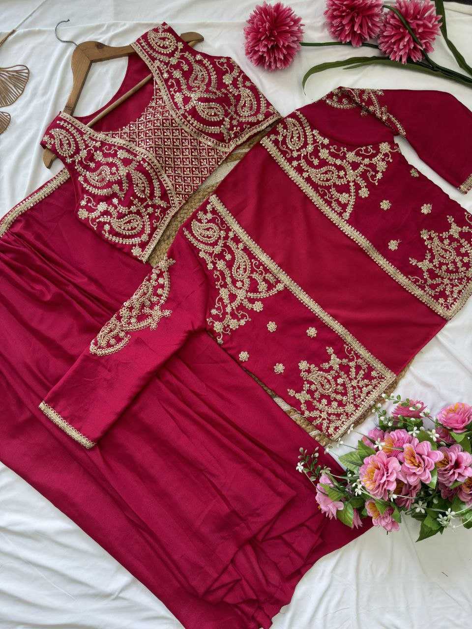 Ynf Chinon Silk KESH516 9268 Suits & Dresses Wholesale Indo Western Dresses Embroidery Suits Dhoti Salwar Suit Manufacturer