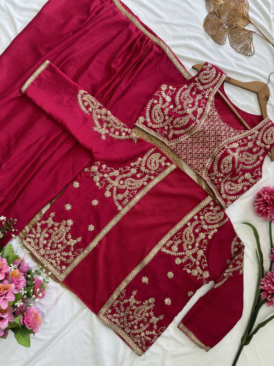 Ynf Chinon Silk KESH516 9268 Suits & Dresses Wholesale Indo Western Dresses Embroidery Suits Dhoti Salwar Suit Manufacturer