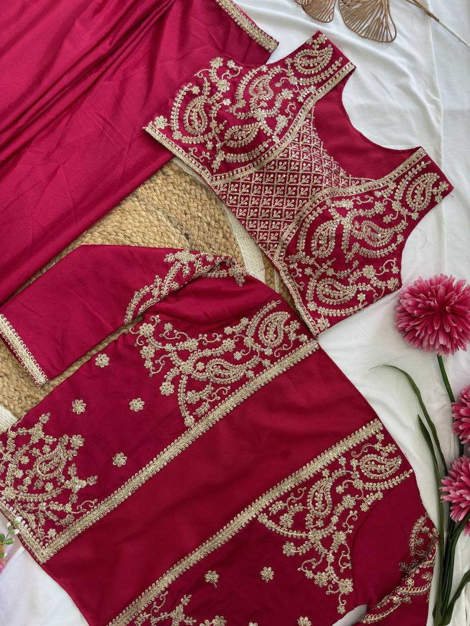 Ynf Chinon Silk KESH516 9268 Suits & Dresses Wholesale Indo Western Dresses Embroidery Suits Dhoti Salwar Suit Manufacturer