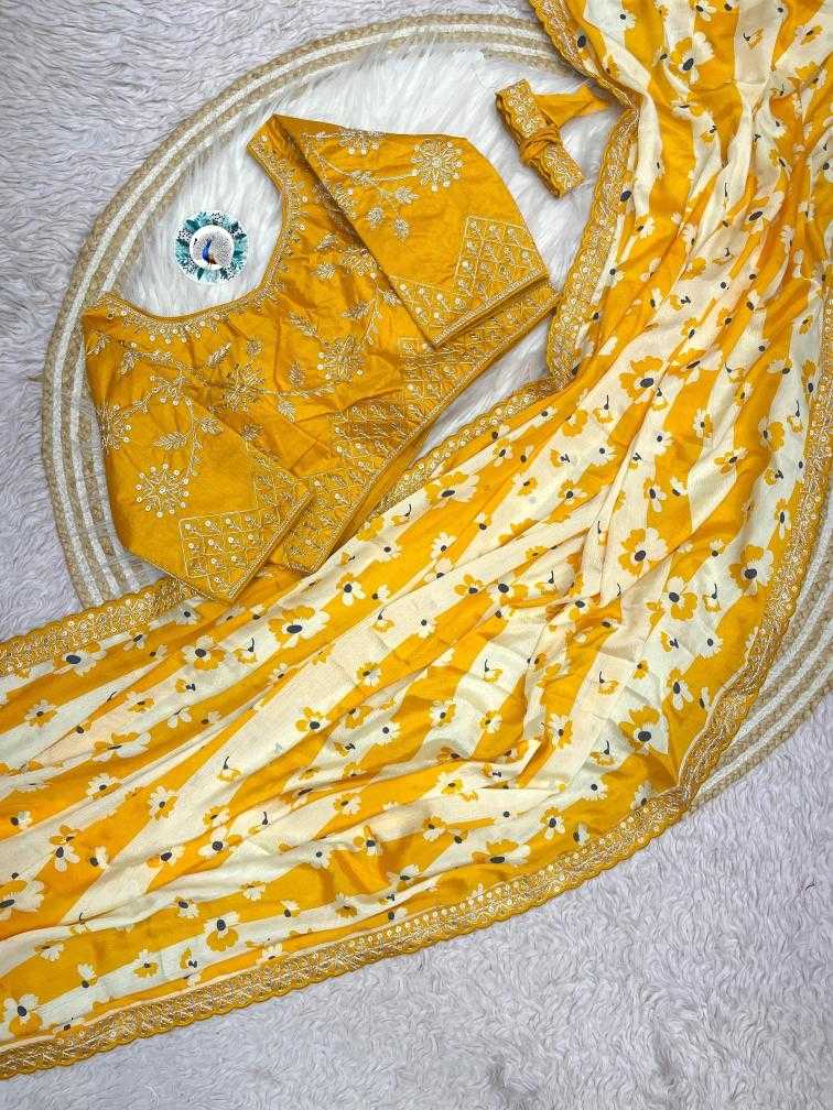 Ynf Chinon Silk RIN128 NATURAL Silk Sarees Wedding Collections Festive Collections Wholesale Soft Silk Sarees Printed Silk Saree Designer Silk Sarees Manufacturer