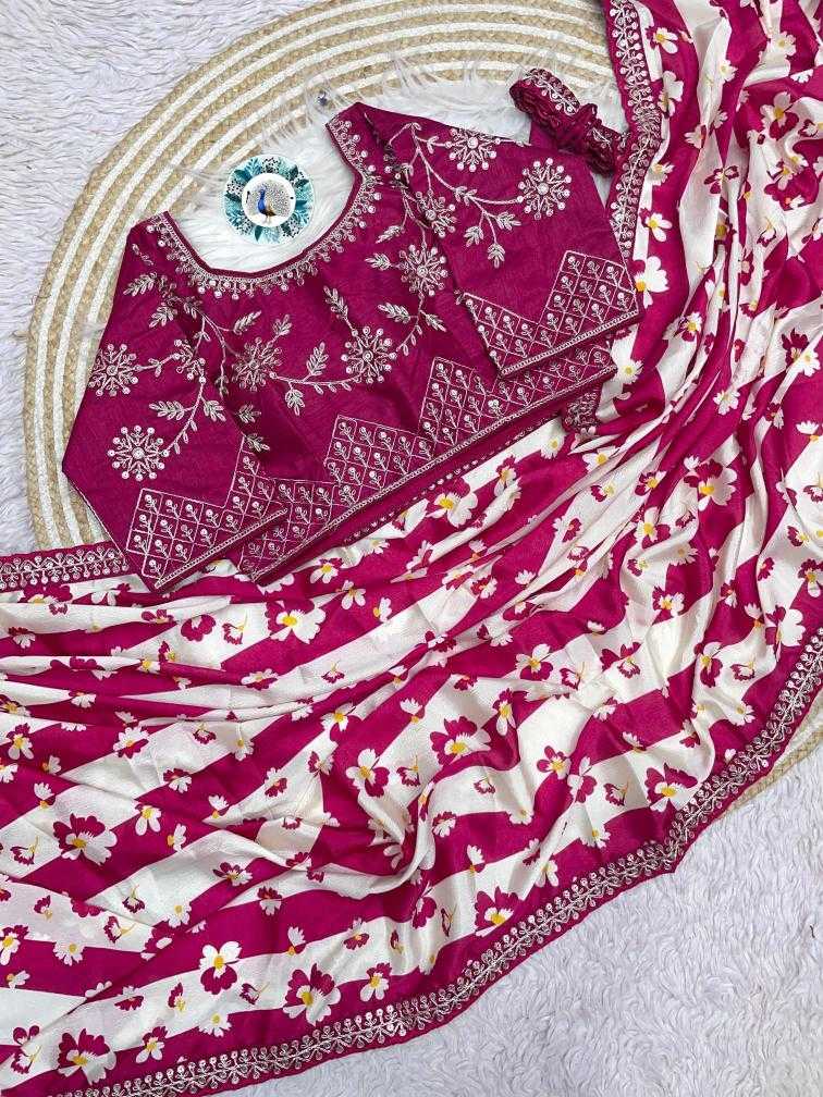 Ynf Chinon Silk RIN128 NATURAL Silk Sarees Wedding Collections Festive Collections Wholesale Soft Silk Sarees Printed Silk Saree Designer Silk Sarees Manufacturer