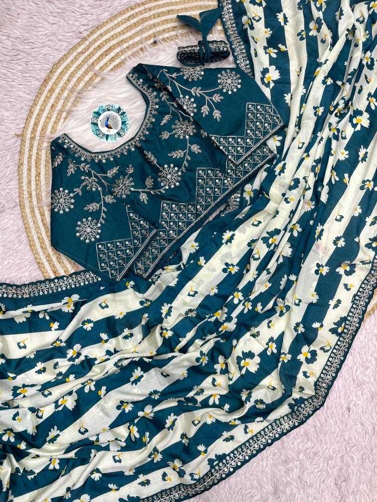 Ynf Chinon Silk RIN128 NATURAL Silk Sarees Wedding Collections Festive Collections Wholesale Soft Silk Sarees Printed Silk Saree Designer Silk Sarees Manufacturer