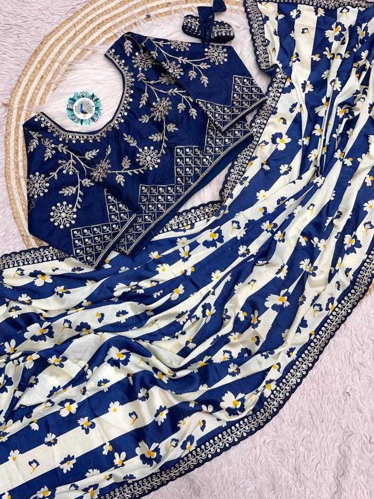 Ynf Chinon Silk RIN128 NATURAL Silk Sarees Wedding Collections Festive Collections Wholesale Soft Silk Sarees Printed Silk Saree Designer Silk Sarees Manufacturer