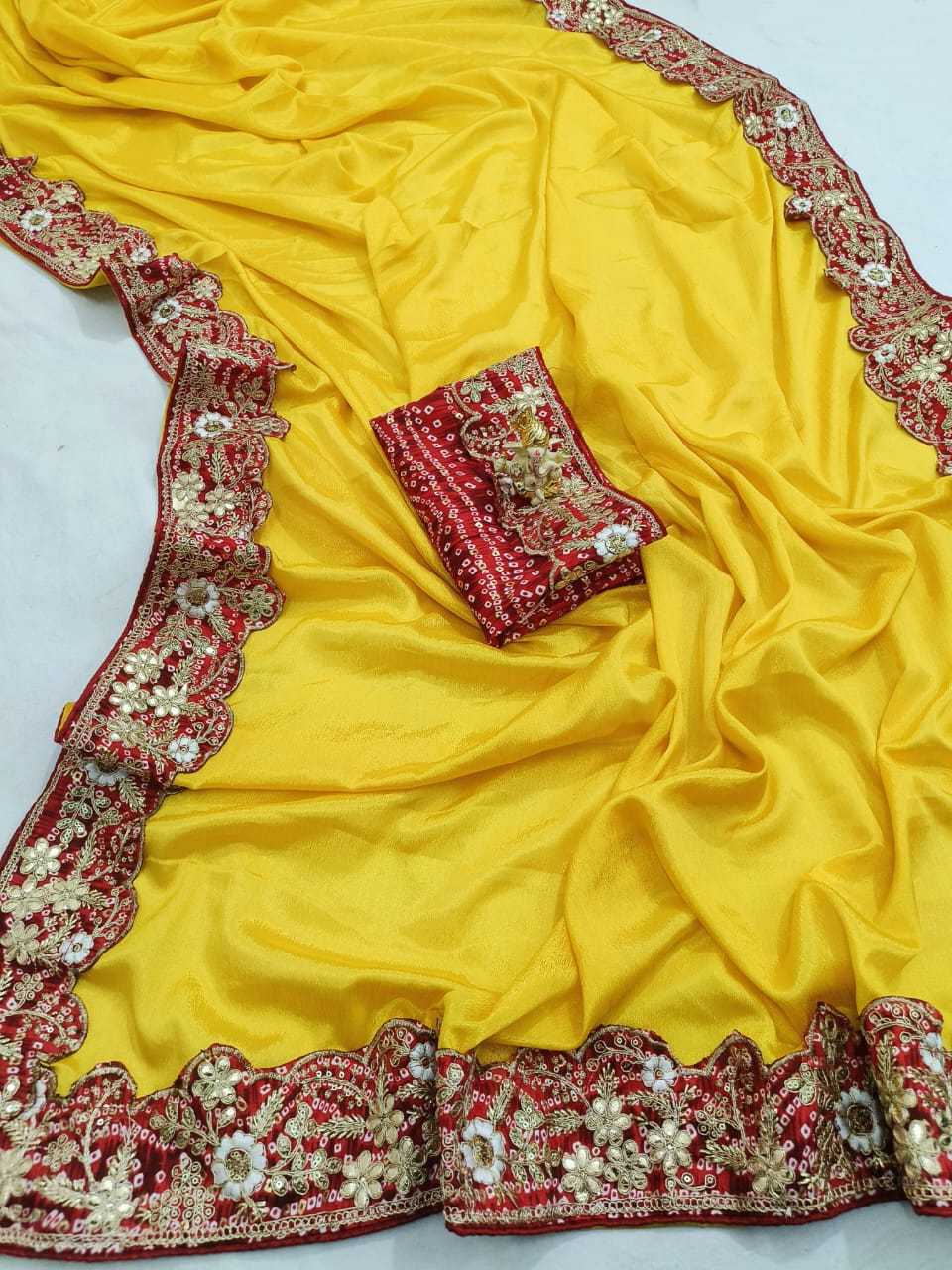 Ynf Chinon Silk RIN128 Thread Silk Sarees Wedding Collections Festive Collections Wholesale Soft Silk Sarees Printed Silk Saree Designer Silk Sarees Manufacturer
