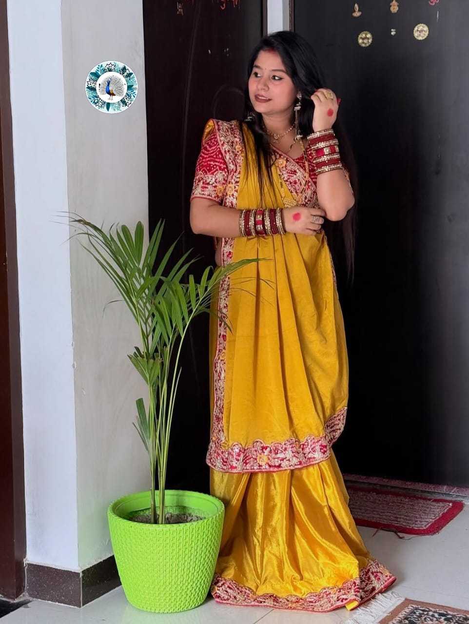 Ynf Chinon Silk RIN128 Thread Silk Sarees Wedding Collections Festive Collections Wholesale Soft Silk Sarees Printed Silk Saree Designer Silk Sarees Manufacturer