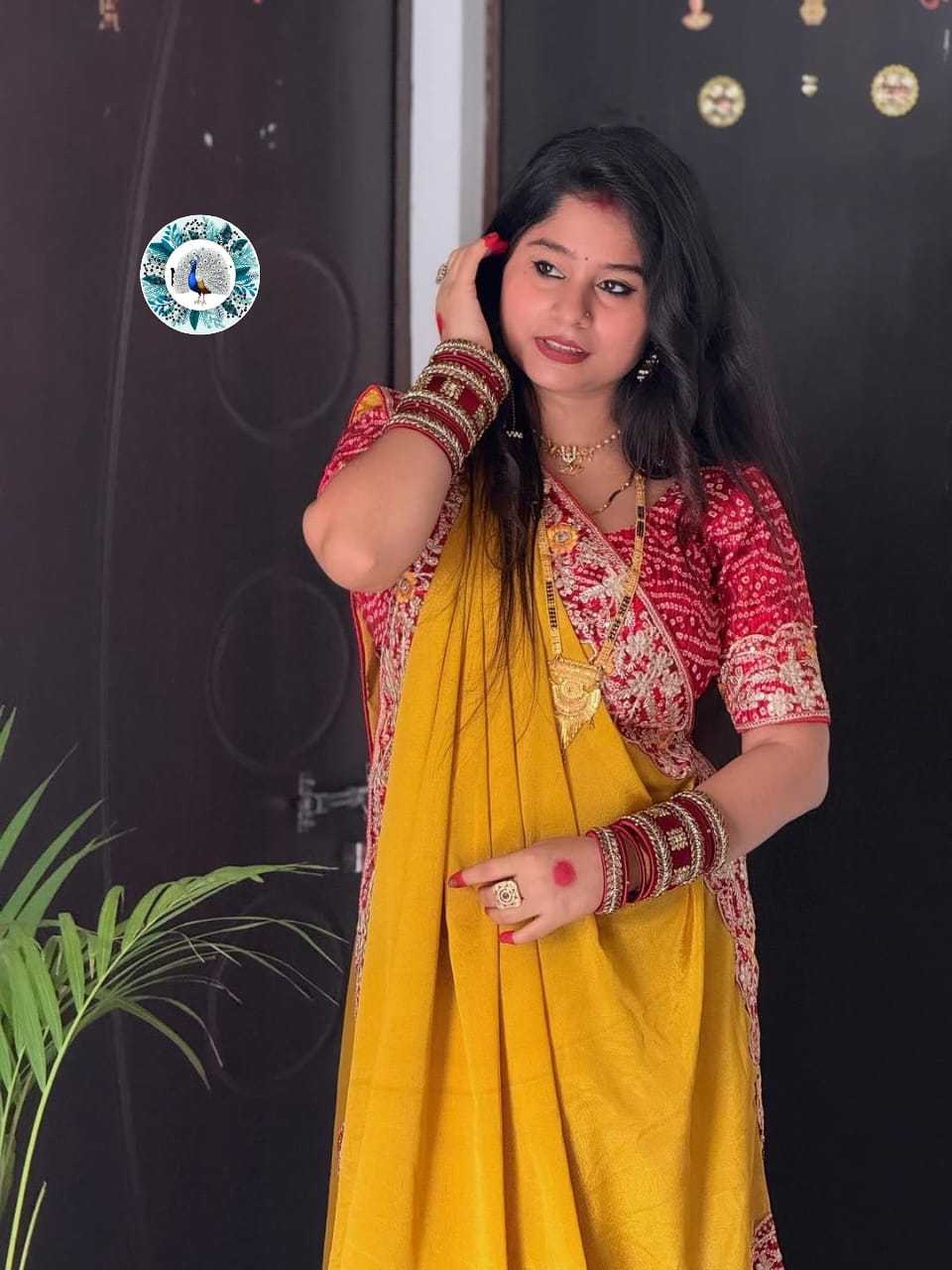 Ynf Chinon Silk RIN128 Thread Silk Sarees Wedding Collections Festive Collections Wholesale Soft Silk Sarees Printed Silk Saree Designer Silk Sarees Manufacturer