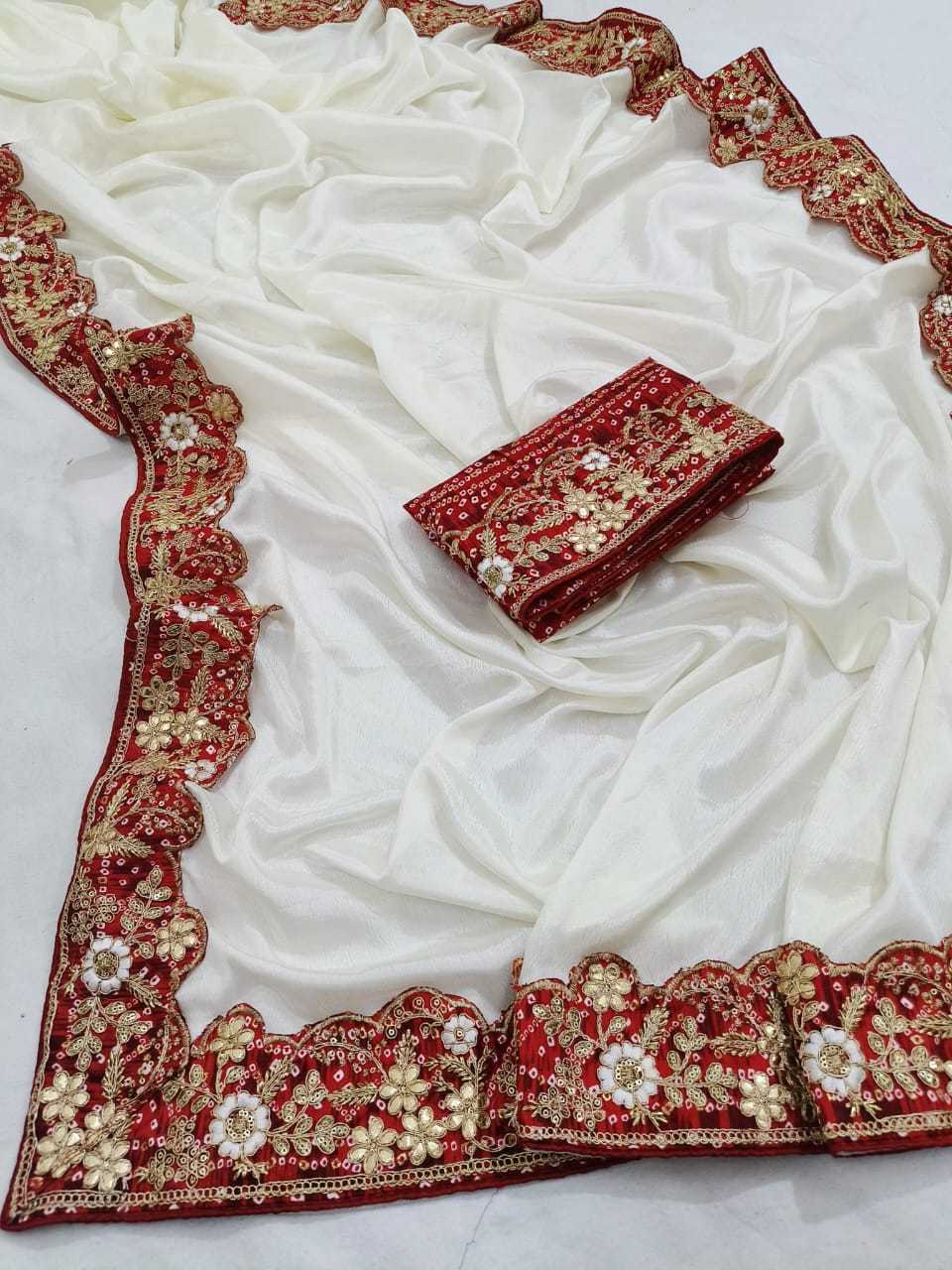 Ynf Chinon Silk RIN128 Thread Silk Sarees Wedding Collections Festive Collections Wholesale Soft Silk Sarees Printed Silk Saree Designer Silk Sarees Manufacturer