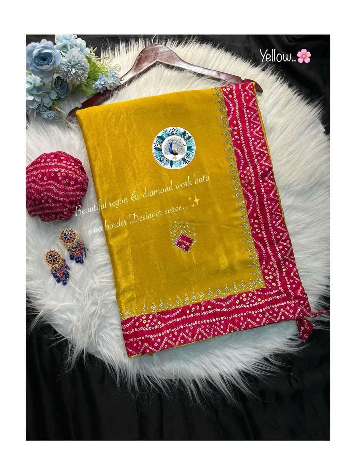 Ynf Chinon Silk RIN128 White-yellow Silk Sarees Wedding Collections Festive Collections Wholesale Party Wear Silk Sarees Designer Silk Sarees Silk Sarees For Weddings Manufacturer