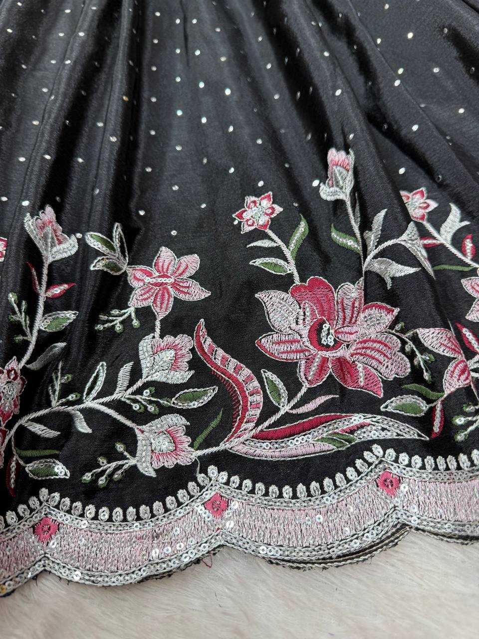 Ynf Chinon Silk RIN162 5873 Gowns Wedding Collections Festive Collections Wholesale Silk Gowns Gown With Dupatta Sequin Gowns Manufacturer