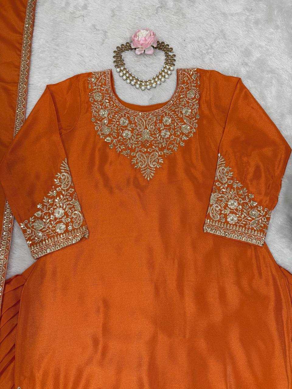 Ynf Chinon Silk RIN162 5890 Lehengas Wedding Collections Festive Collections Wholesale Designer Lehenga Silk Lehenga Wedding Outfits Manufacturer