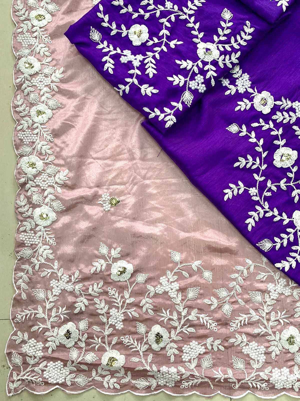 Ynf Chinon Silk RIN188 Bhakti2 Sarees Wedding Collections Festive Collections Wholesale Embroidered Sarees Silk Sarees Sarees With Blouse Manufacturer