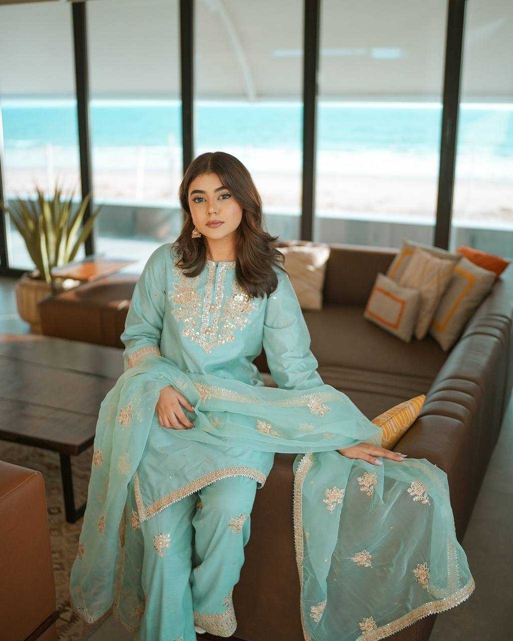 Ynf Chinon Silk RIN197 4771 Suits & Dresses Wholesale Embroidery Suits Party wear suits Bridal Suits Manufacturer