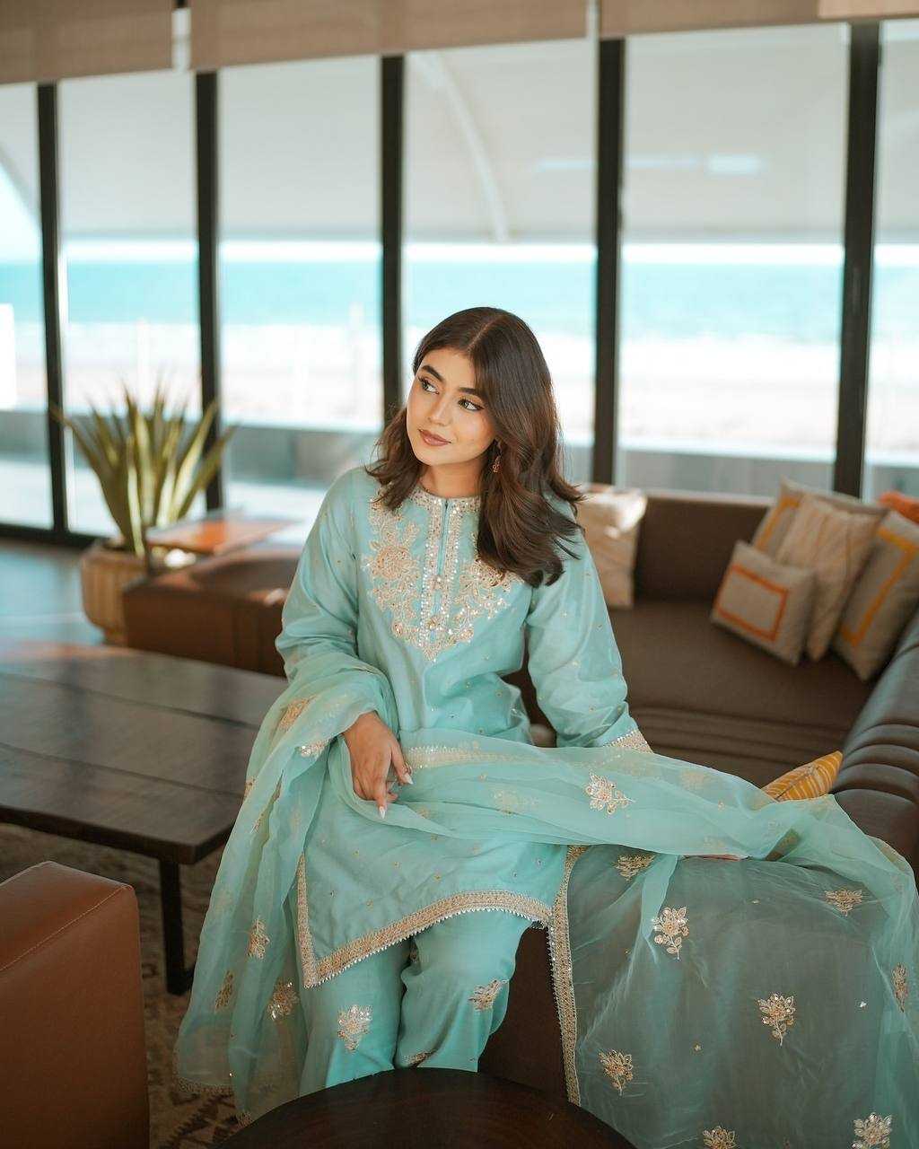 Ynf Chinon Silk RIN197 4771 Suits & Dresses Wholesale Embroidery Suits Party wear suits Bridal Suits Manufacturer