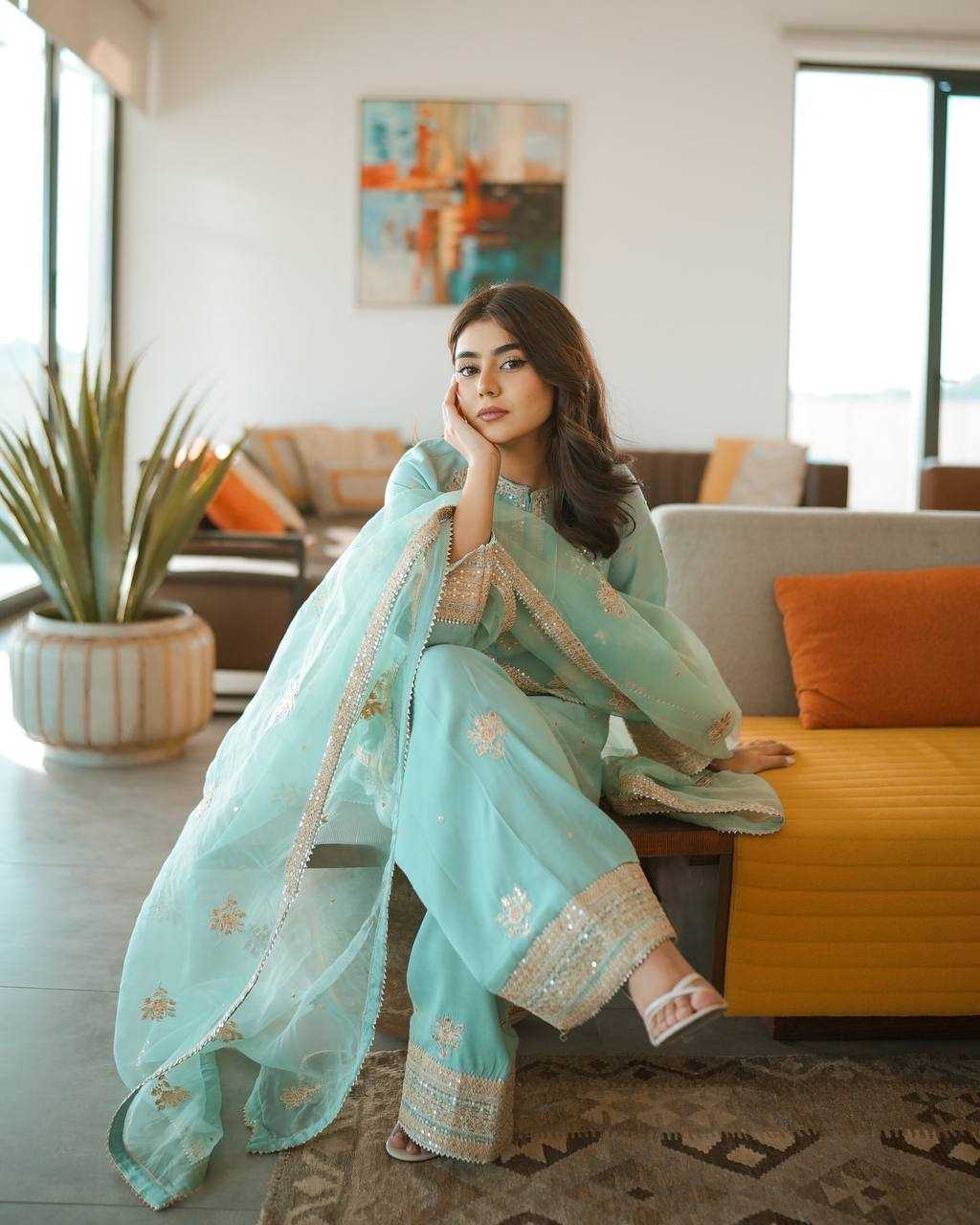 Ynf Chinon Silk RIN197 4771 Suits & Dresses Wholesale Embroidery Suits Party wear suits Bridal Suits Manufacturer