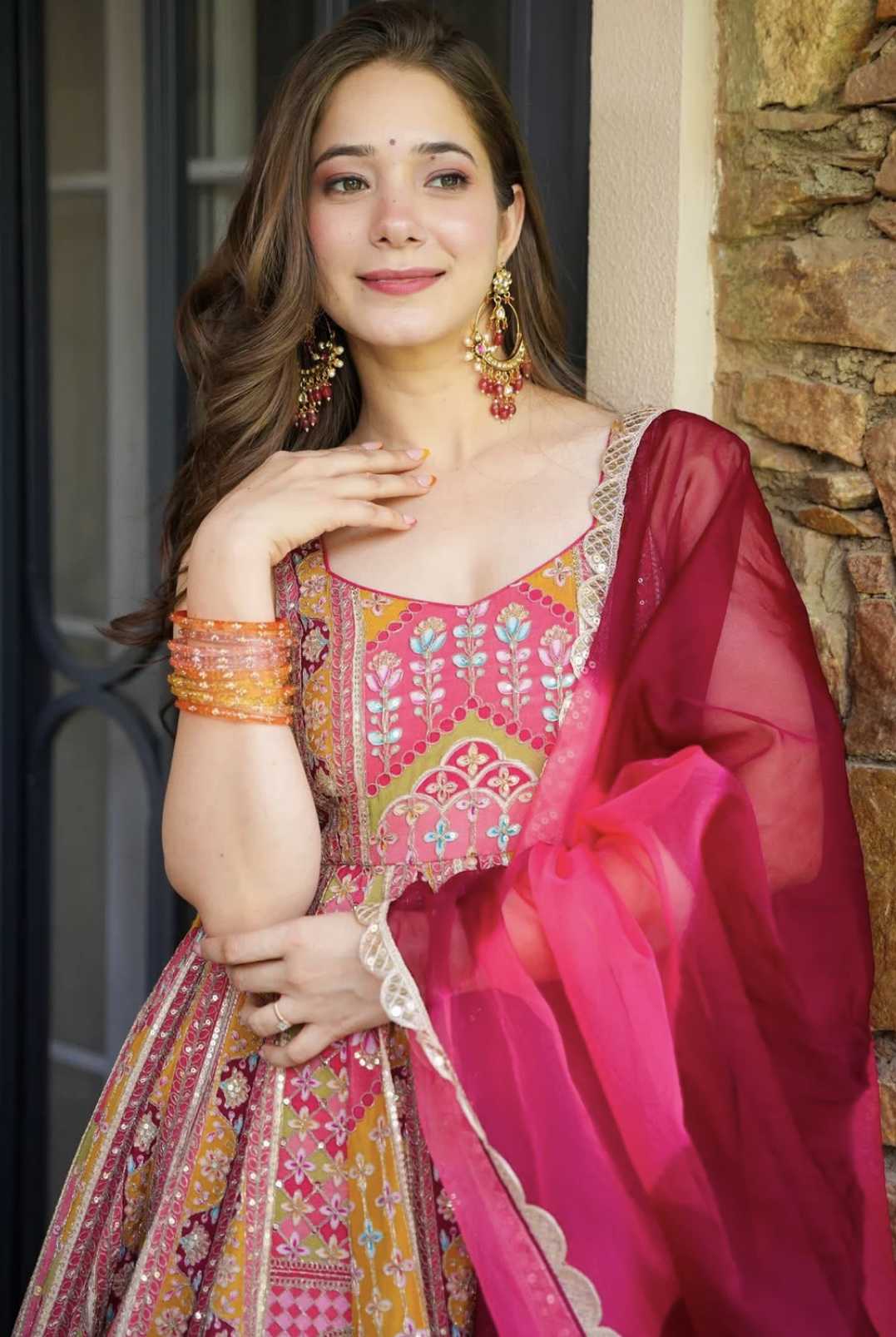 Ynf Chinon Silk RIN197 4793 Suits & Dresses Wholesale Party wear suits Bridal Suits Designer Suits Manufacturer