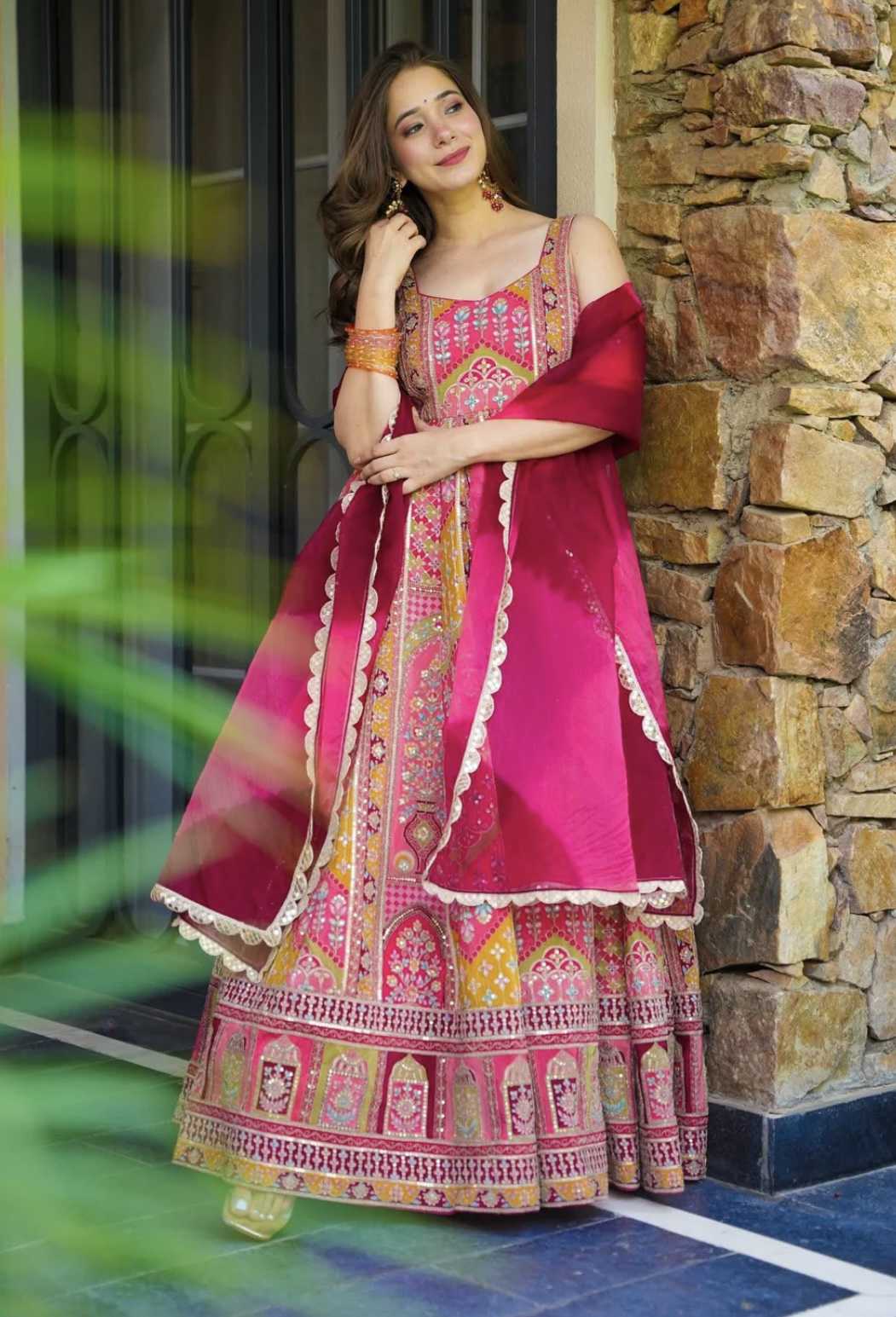 Ynf Chinon Silk RIN197 4793 Suits & Dresses Wholesale Party wear suits Bridal Suits Designer Suits Manufacturer