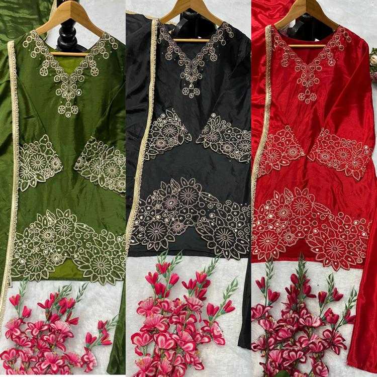 Ynf Chinon Silk RIN222 HAVY Suits & Dresses Wedding Collections Festive Collections Wholesale Sharara Salwar Suits Embroidery Suits Ladies Silk Suit Manufacturer