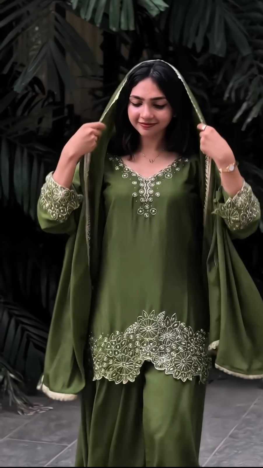 Ynf Chinon Silk RIN222 HAVY Suits & Dresses Wedding Collections Festive Collections Wholesale Sharara Salwar Suits Embroidery Suits Ladies Silk Suit Manufacturer