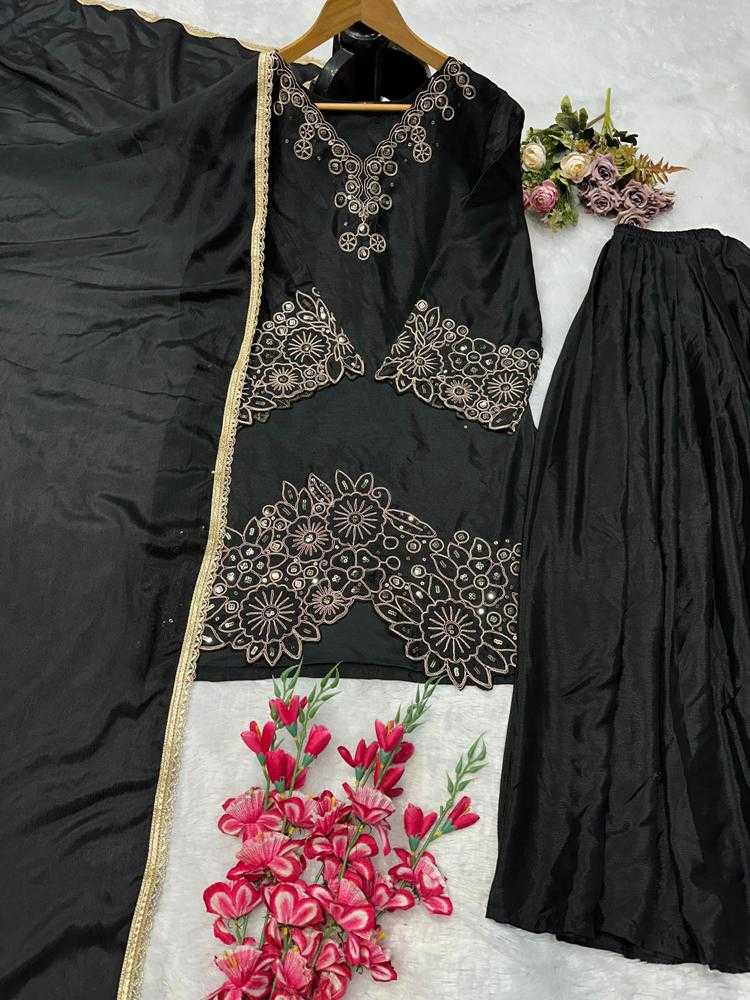 Ynf Chinon Silk RIN222 HAVY Suits & Dresses Wedding Collections Festive Collections Wholesale Sharara Salwar Suits Embroidery Suits Ladies Silk Suit Manufacturer