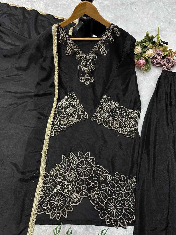 Ynf Chinon Silk RIN222 HAVY Suits & Dresses Wedding Collections Festive Collections Wholesale Sharara Salwar Suits Embroidery Suits Ladies Silk Suit Manufacturer