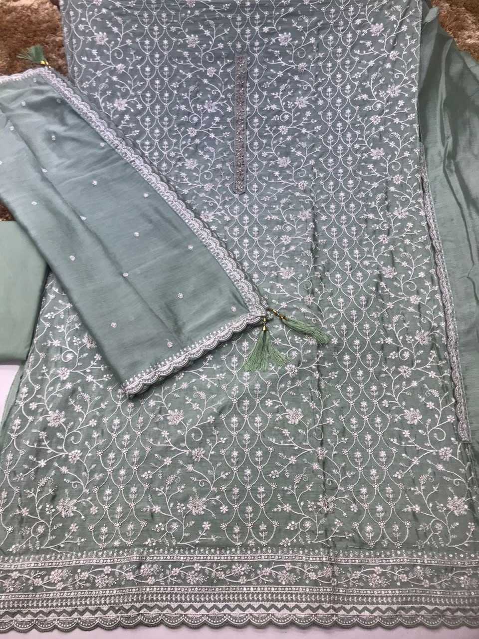 Ynf Chinon Suits & Dresses Wholesale Ladies Suits Zari Work Suit Embroidered Suits Manufacturer
