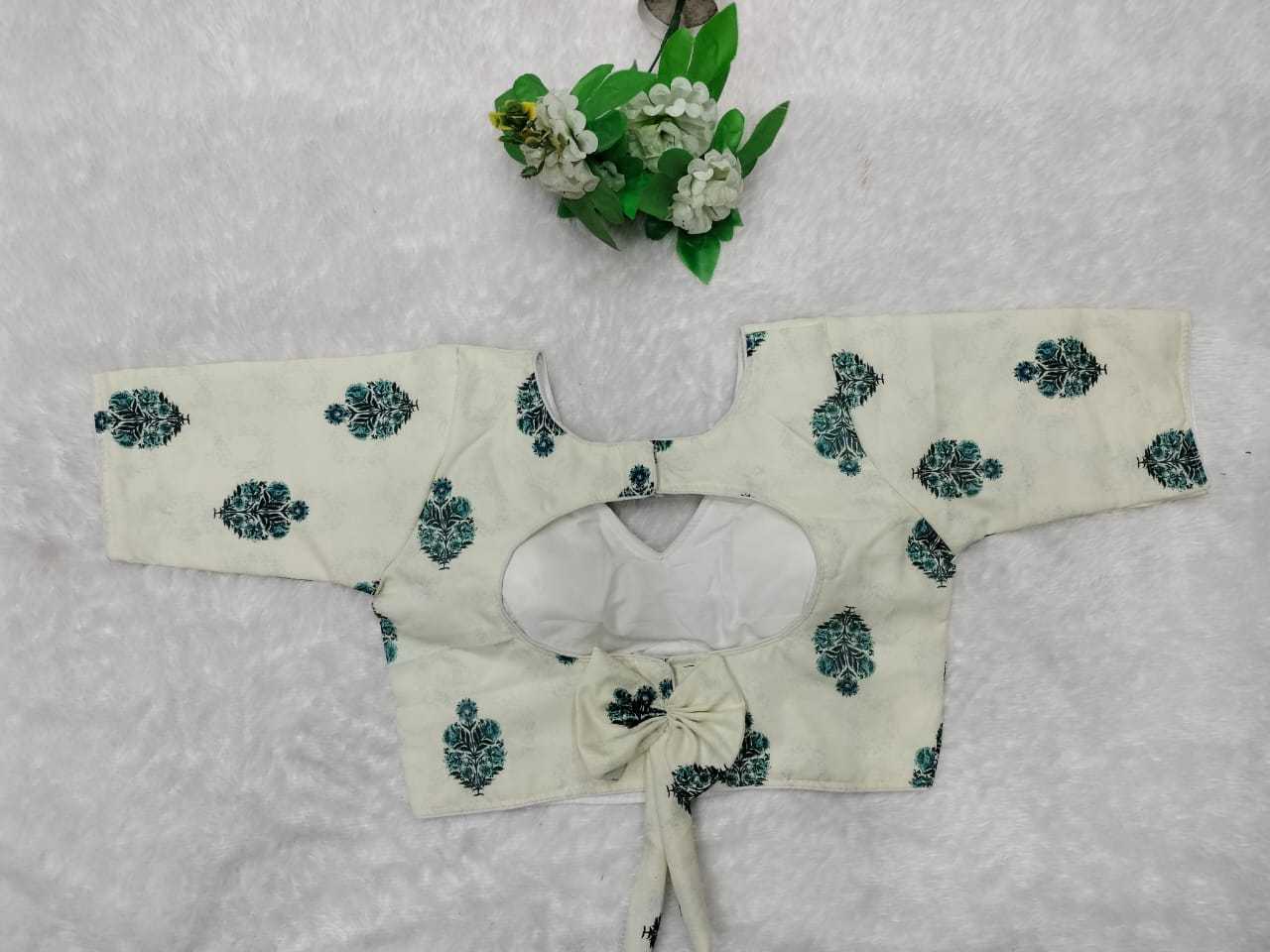 Ynf Cotton Cambric KESH356 Camric Readymade Blouses Festive Collections Wholesale Printed Blouse Cotton Blouse Onam Collections Manufacturer