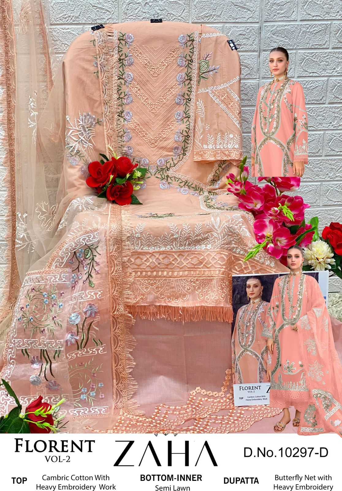 Ynf Cotton Cambric KESH444 10297 Suits & Dresses Wedding Collections Wholesale Embroidery Suits Cotton Suits Designer Suits Manufacturer