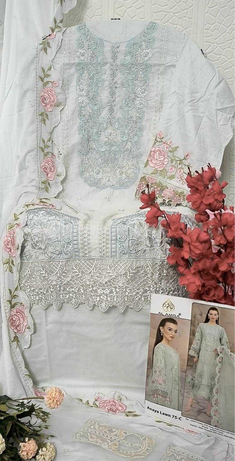 Ynf Cotton Cambric KESH444 ZF ANAYA LAWN 75 Suits & Dresses Wholesale Embroidery Suits Cotton Suits Designer Suits Manufacturer