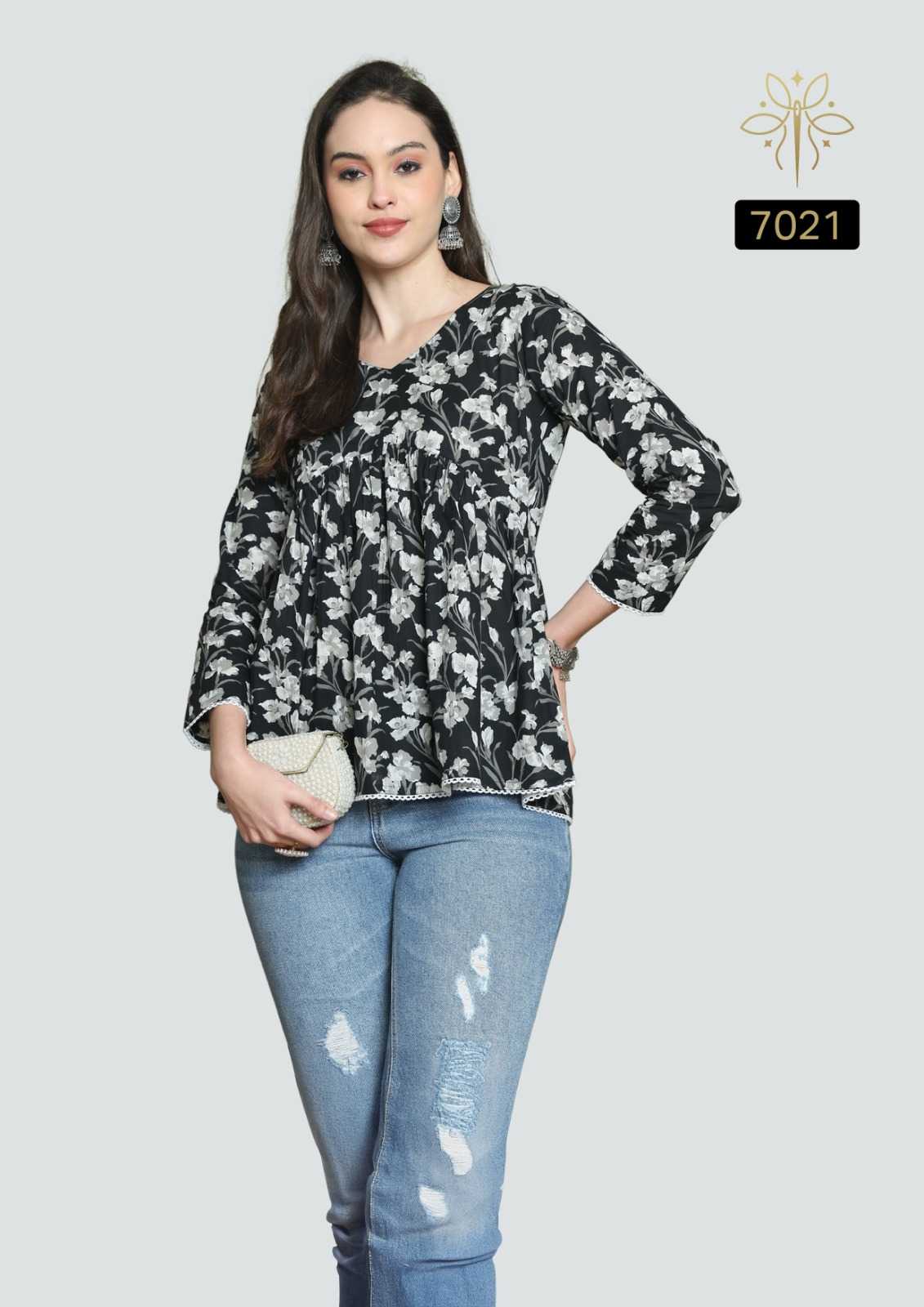 Ynf Cotton Cambric RIN190 Rajnandini Aaradhya Vol-24 Setwise Collections Wholesale Kurtis Catalogs Manufacturer