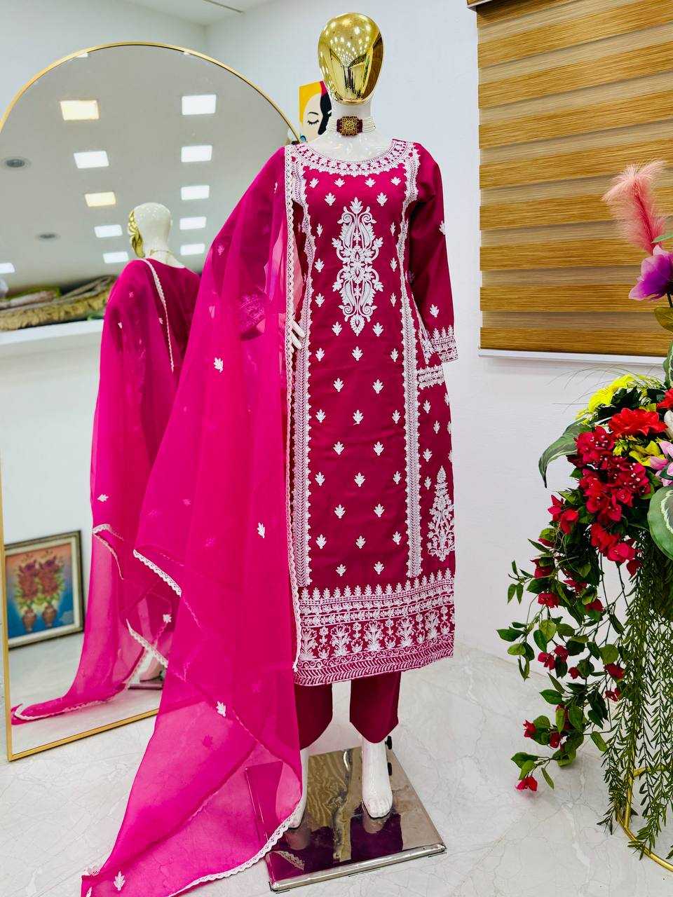 Ynf Cotton KESH158 9282 Suits & Dresses Wedding Collections Festive Collections Wholesale Embroidery Suits Cotton Suits Wedding Outfits Manufacturer