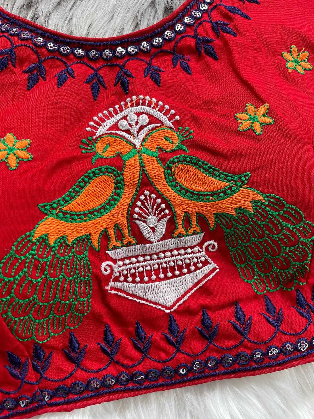 Ynf Cotton KESH426 Geeta-10 Readymade Blouses Wholesale Sequence Embroidery Blouse Designer Blouse Cotton Blouse Manufacturer