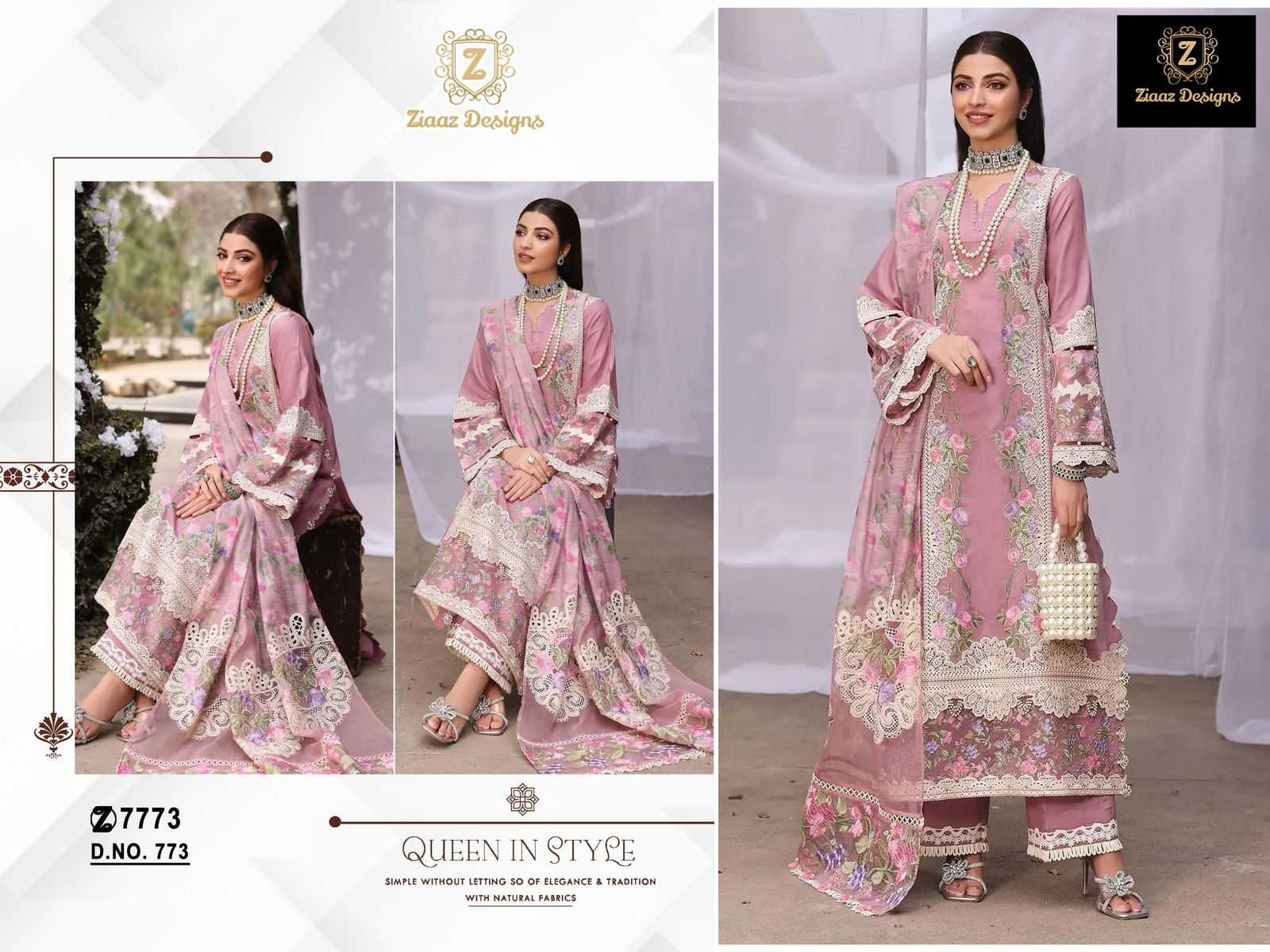 Ynf Cotton KESH444 Ziaaz Designs-773 Suits & Dresses Islamic Clothing Festive Collections Wholesale Pakistani Suits Embroidery Suits Cotton Suits Manufacturer