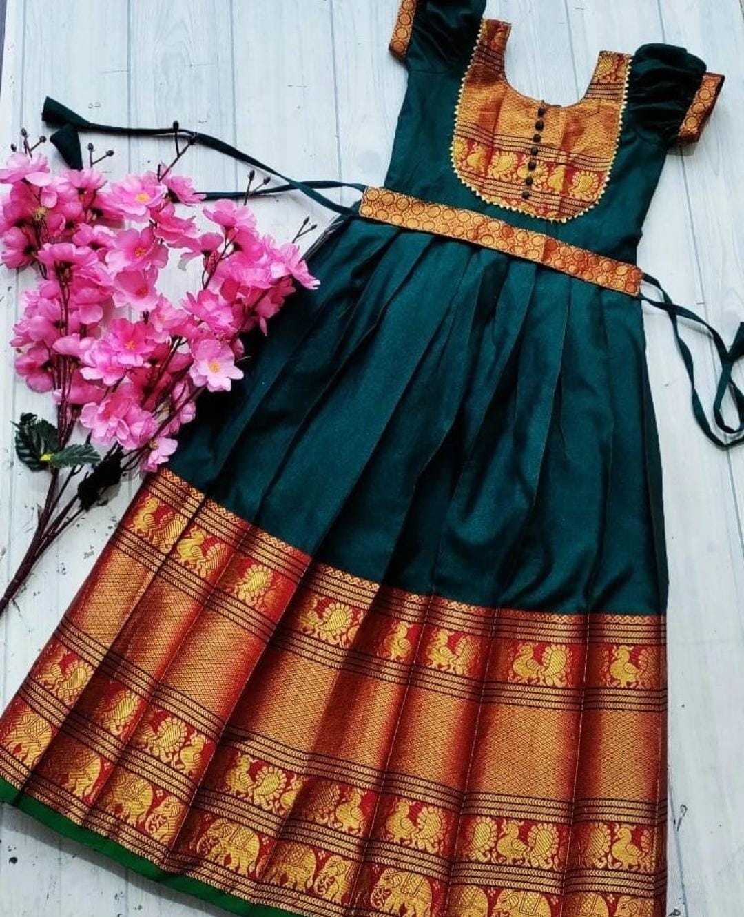 Ynf Cotton KESH493 DROP Kids Wear Wholesale Kids Gown Kids Ethnic Gowns Manufacturer