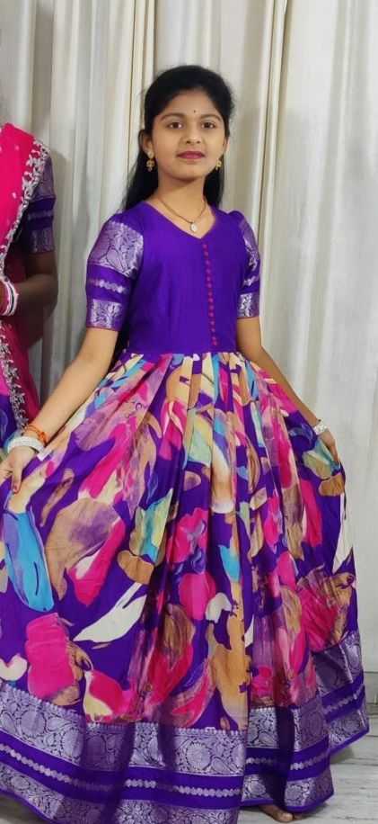 Ynf Cotton KESH493 One Level Kids Wear Wholesale Kids Gown Kids Ethnic Gowns Manufacturer