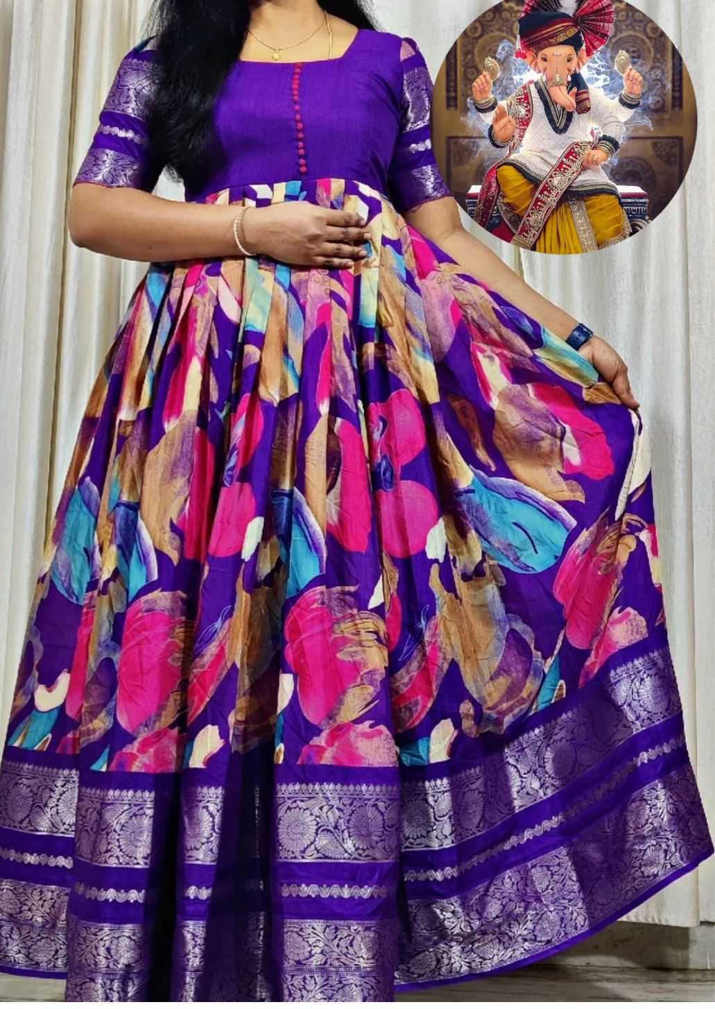 Ynf Cotton KESH493 One Level Kids Wear Wholesale Kids Gown Kids Ethnic Gowns Manufacturer