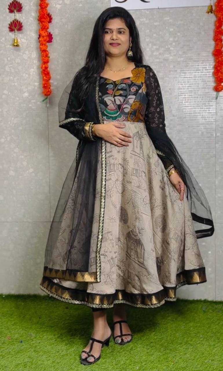 Ynf Cotton KESH496 489 Gowns Wholesale Printed Gowns Fancy Gowns Anarkali Gown Manufacturer