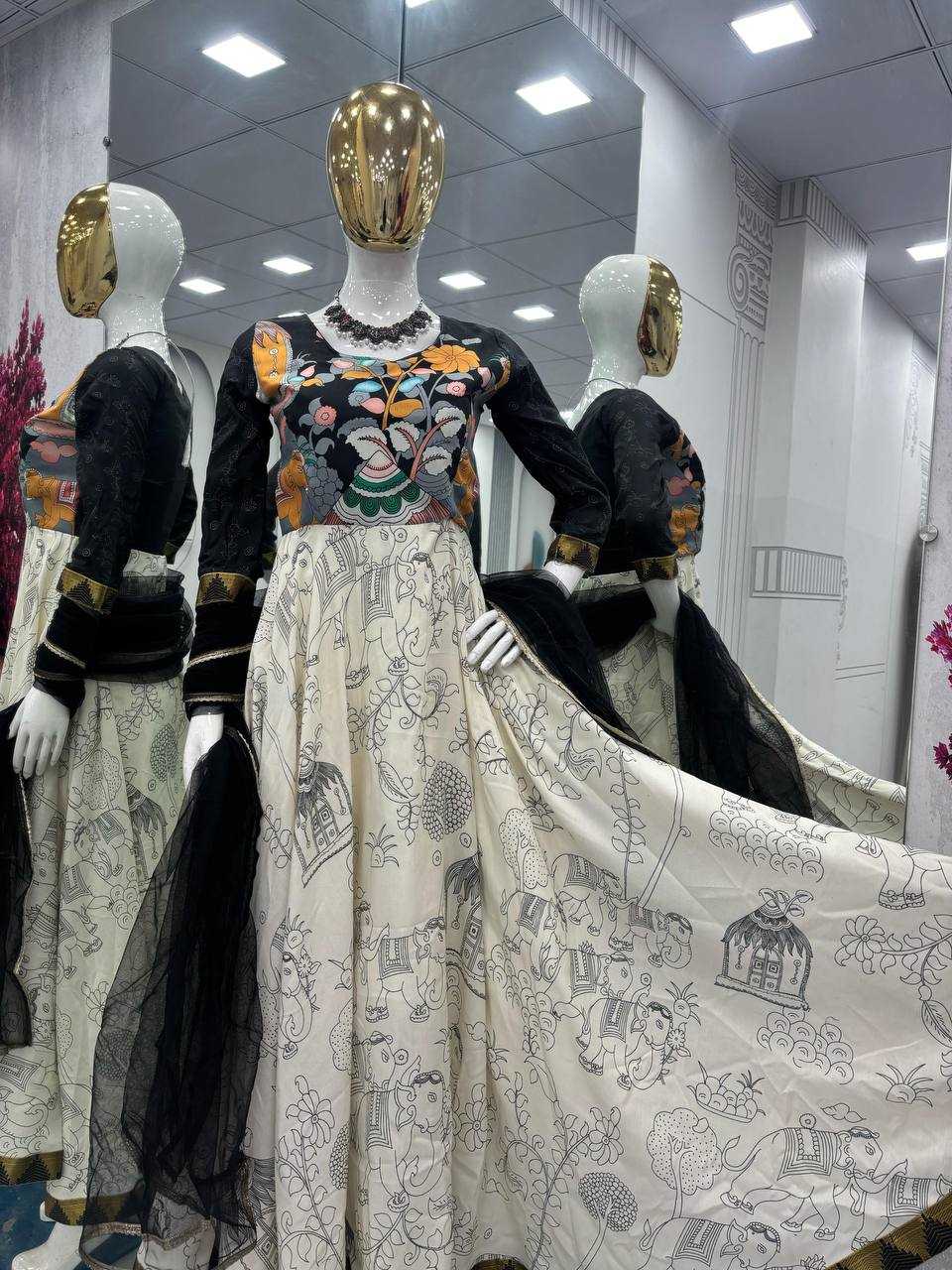 Ynf Cotton KESH496 489 Gowns Wholesale Printed Gowns Fancy Gowns Anarkali Gown Manufacturer