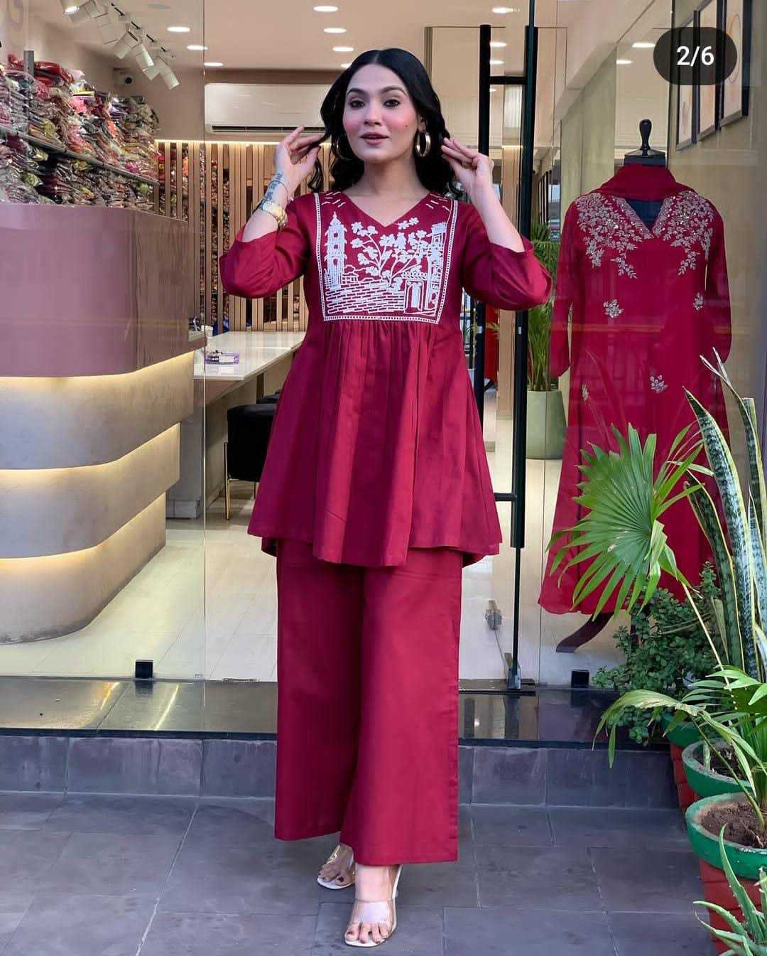 Ynf Cotton KESH502 1009 Kurti Wholesale Short Kurtis Cotton Kurtis Embroidered Kurtis Manufacturer