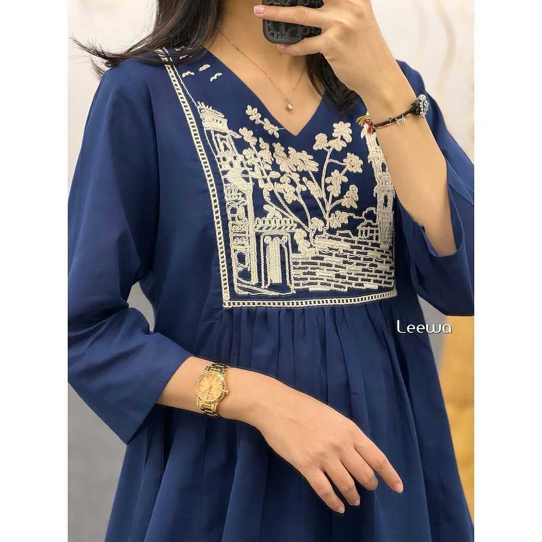 Ynf Cotton KESH502 1009 Kurti Wholesale Short Kurtis Cotton Kurtis Embroidered Kurtis Manufacturer