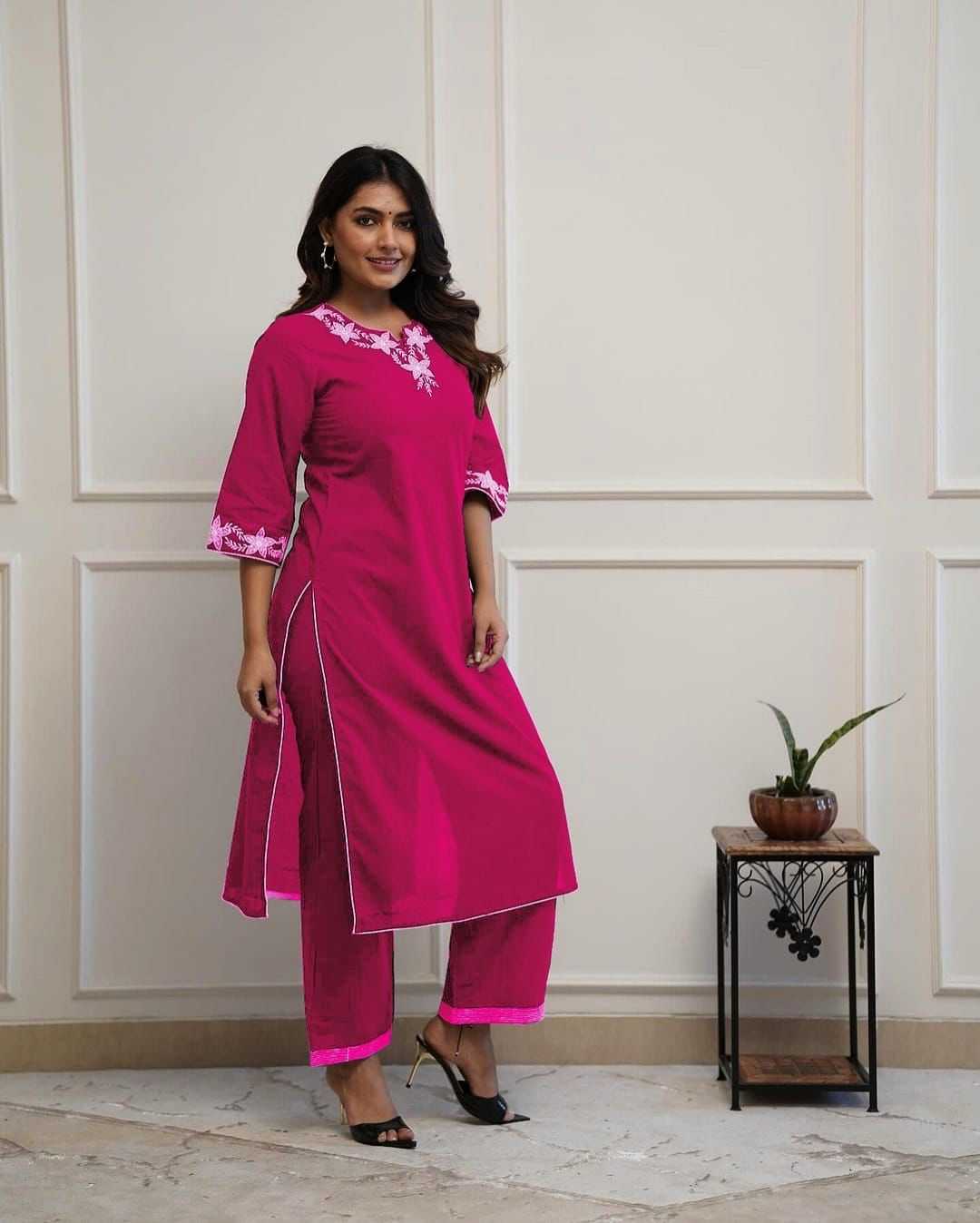 Ynf Cotton KESH502 Upgrade Kurti Wholesale Designer Kurtis Embroidered Kurtis Kurti With Palazzo Manufacturer