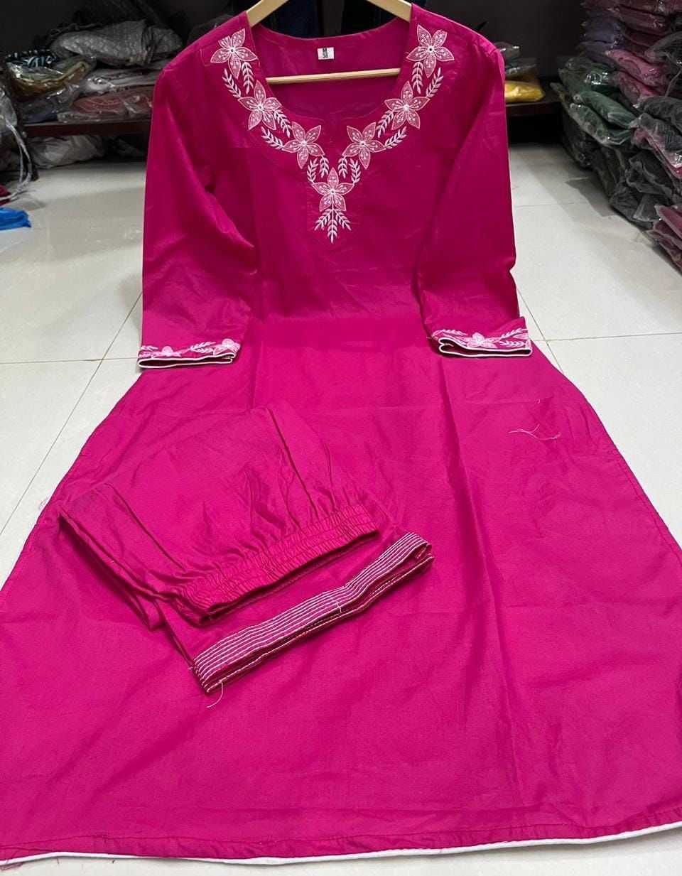 Ynf Cotton KESH502 Upgrade Kurti Wholesale Designer Kurtis Embroidered Kurtis Kurti With Palazzo Manufacturer